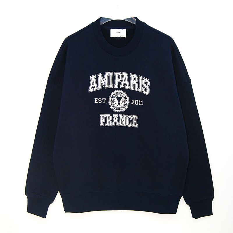 関税負担なし☆AMI PARIS アミ パリス ロゴ トレーナー男女兼用 (AMI