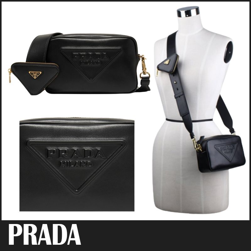 ☆送料関税込☆PRADA プラダ エンボス ロゴ ショルダーバッグ (PRADA