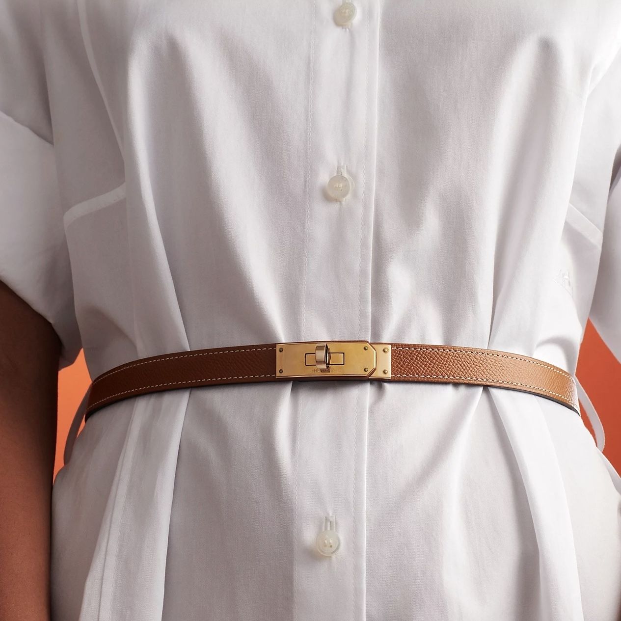 エルメス ケリーベルト Gold エプソン ゴールド金具 (HERMES/ベルト