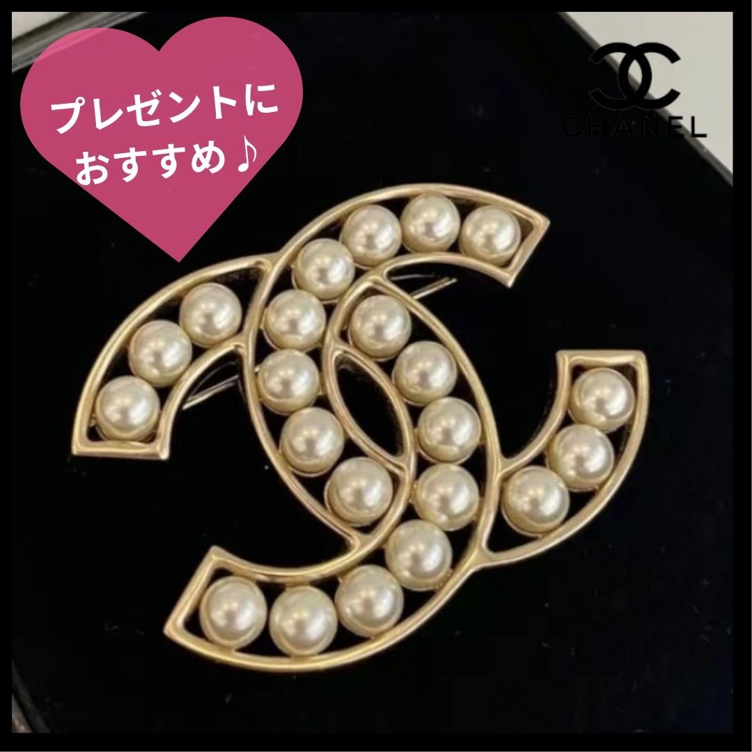 大人可愛い♪使い道抜群！】CHANEL ☆ パール ブローチ (CHANEL