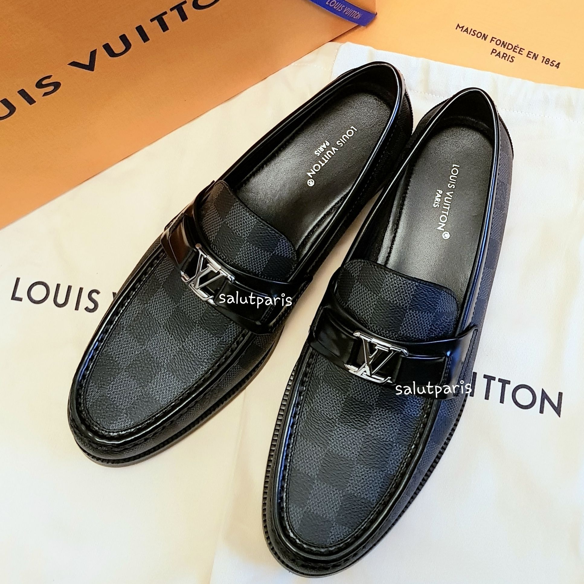 送料込*ルイヴィトン【メジャーローファー】ダミエキャンバス (Louis