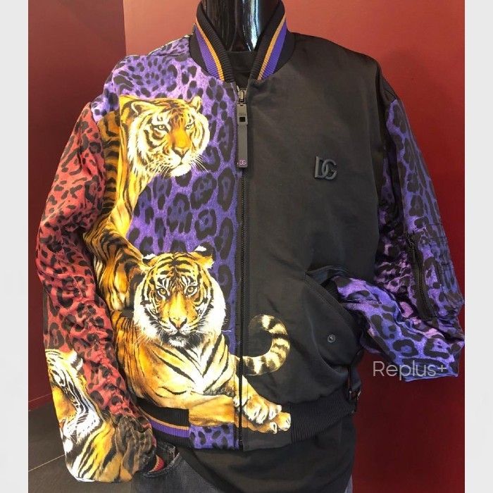Dolce&Gabbana】レオパード タイガー ボンバージャケット ロゴ (Dolce