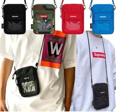 Supreme シュプリーム ロゴ フラップ ポーチ バッグ関税送料込