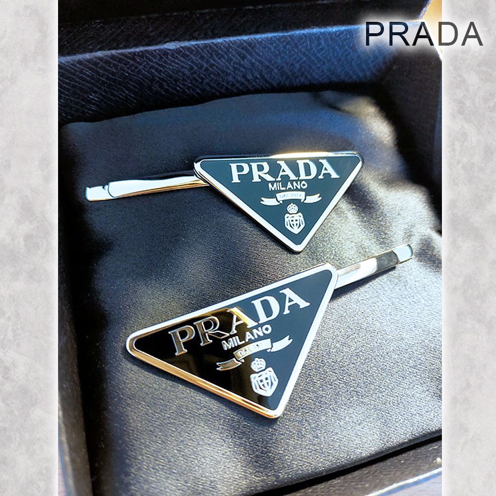 PRADA/プラダ】 ロゴ ヘアピン 2個セット (PRADA/ヘアアクセサリー