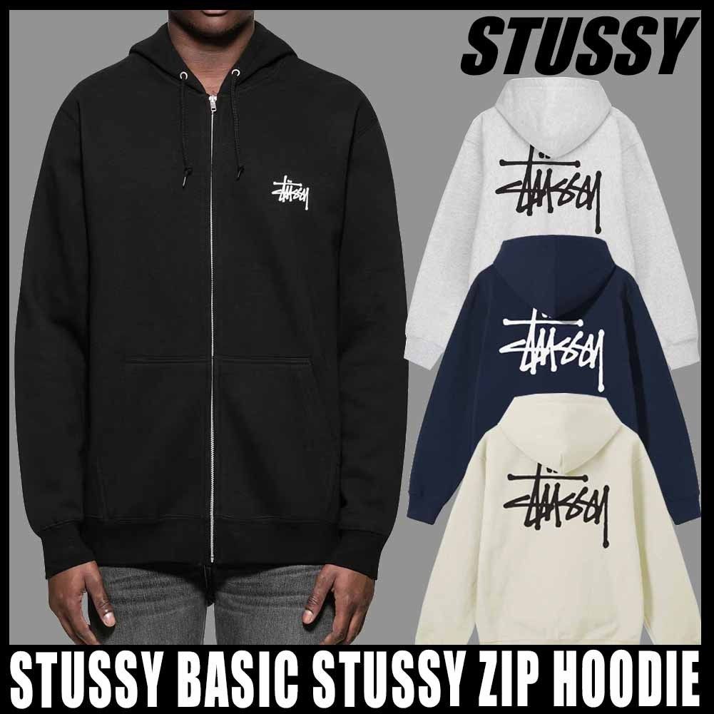◇正規品鑑定◇STUSSY BASIC ZIP HOODIE◇送料無料◇ (STUSSY/パーカー
