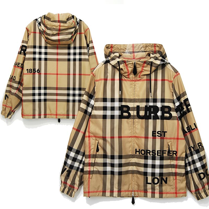 関税負担なしBurberryバーバリーロゴナイロンジャケットフーディ