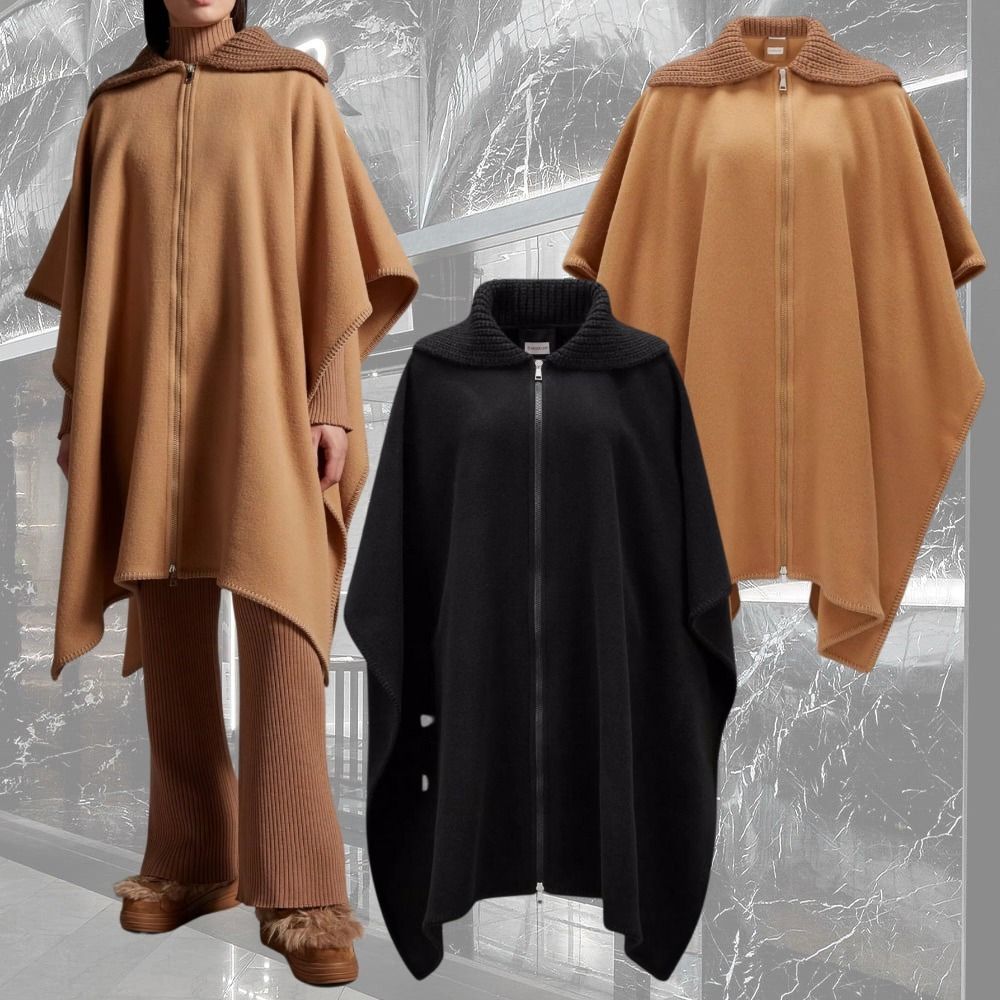 MONCLER】ウール・フェルト・ケープ (MONCLER/ポンチョ・ケープ