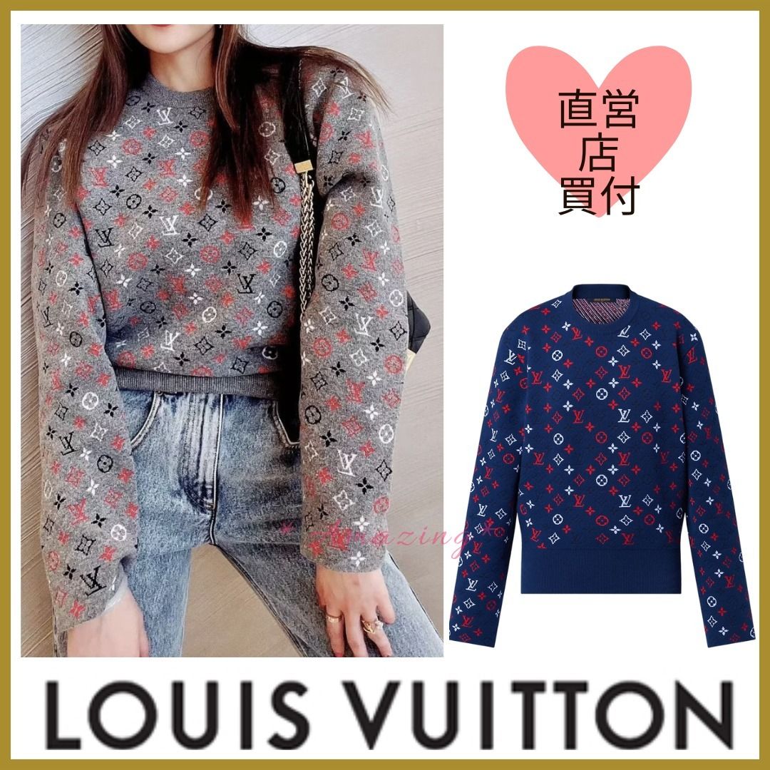 新作】LV ルイヴィトン ロゴがおしゃれ 長袖ニット (Louis Vuitton