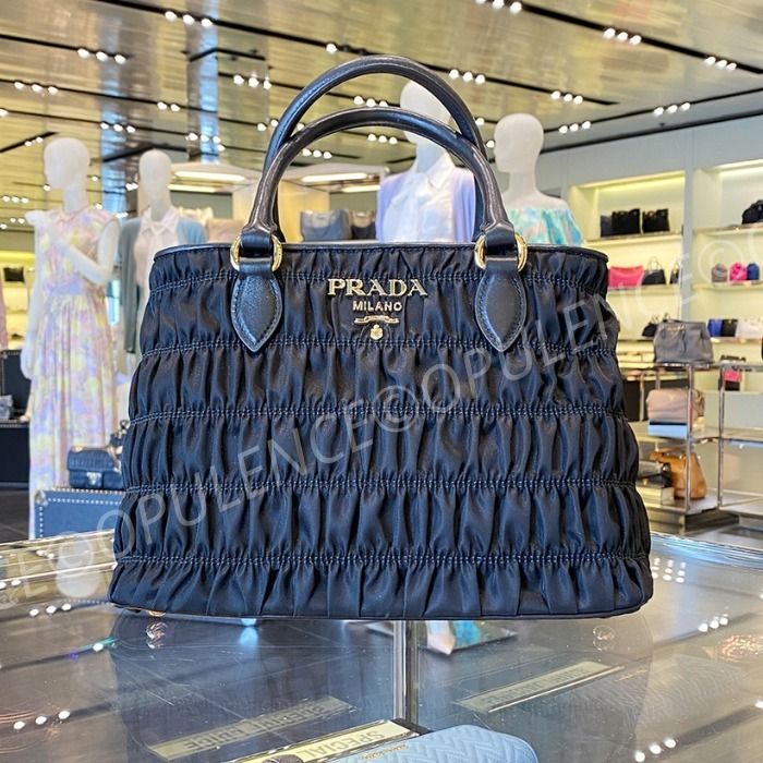 すぐ届く PRADA プラダ ナイロン レザー トートバッグ 1BA173 (PRADA