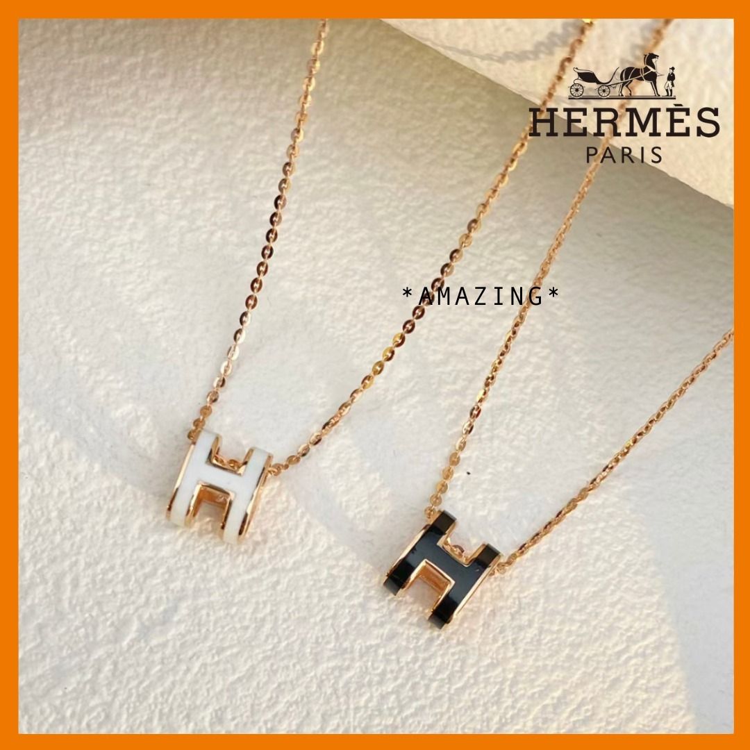 HERMES】人気色 Mini pop H pendant 直営店包装 (HERMES/ネックレス