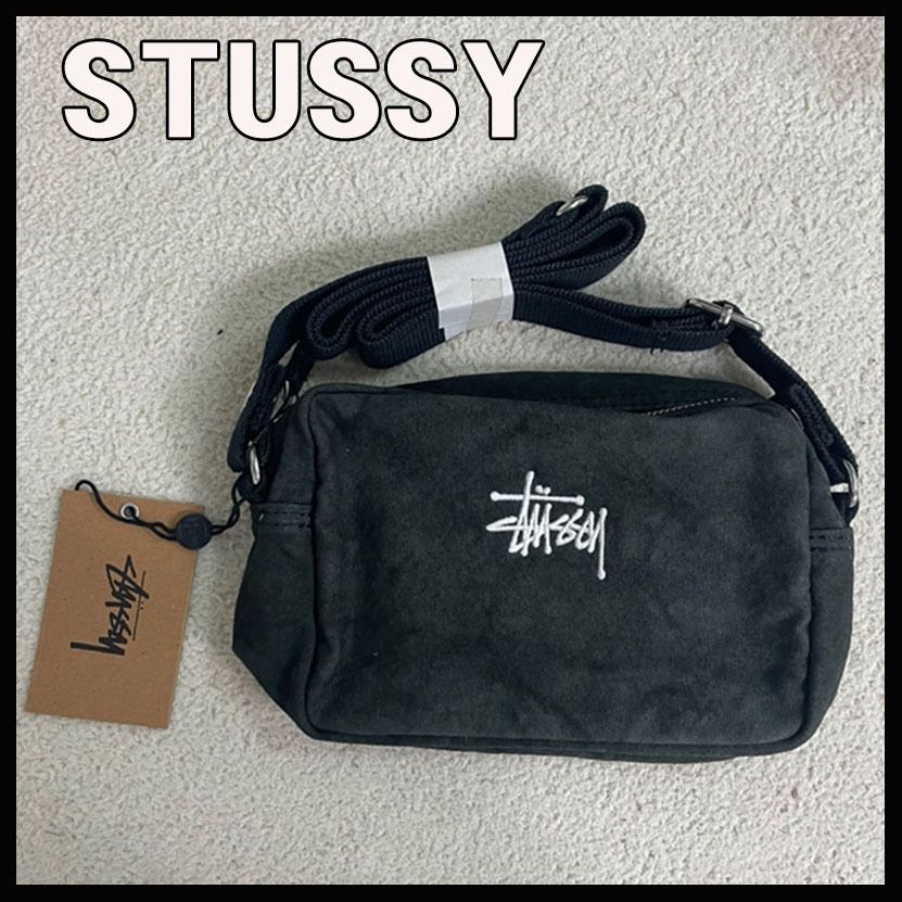 大人気 ☆STUSSY☆ CANVAS SIDE POUCH WASHED BLACK (STUSSY