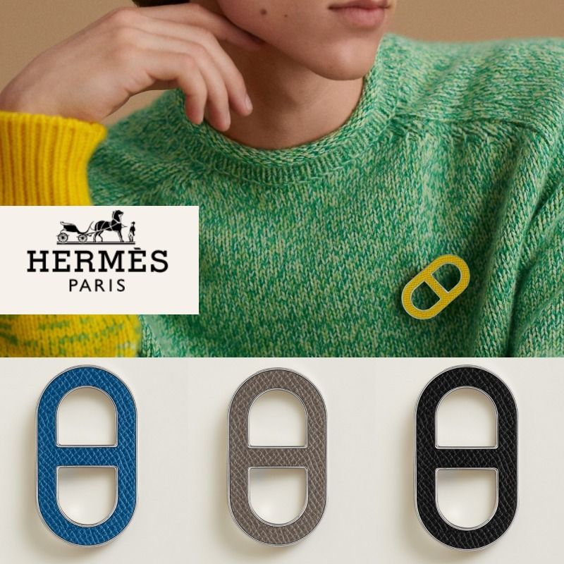 HERMES】シェーヌダンクルブローチChaine d'Ancre エルメス (HERMES