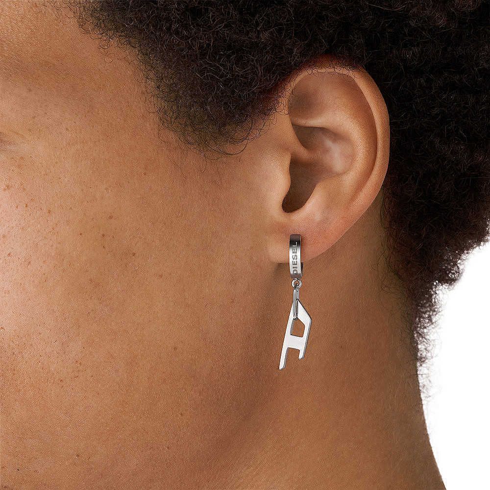 □DIESEL□ロゴ シングル ピアス スチール 平野紫耀さん着用♪ (DIESEL