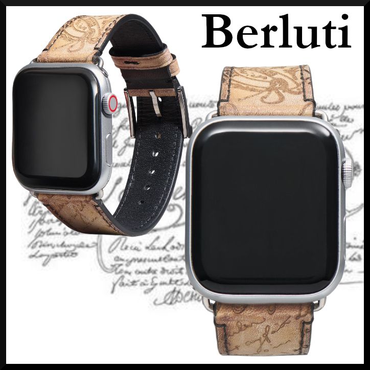 BERLUTI】ヴェネチア レザー アップル ウォッチ ブレスレット (Berluti