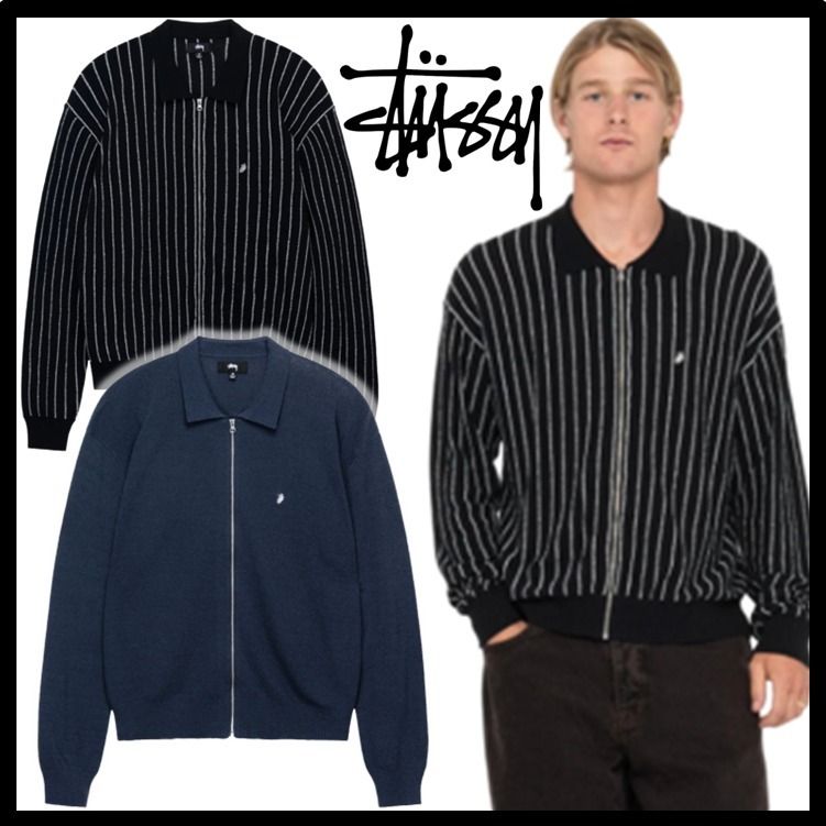 ☆送料・関税込☆Stussy☆LIGHT WEIGHT LS ZIP POLO☆ (STUSSY