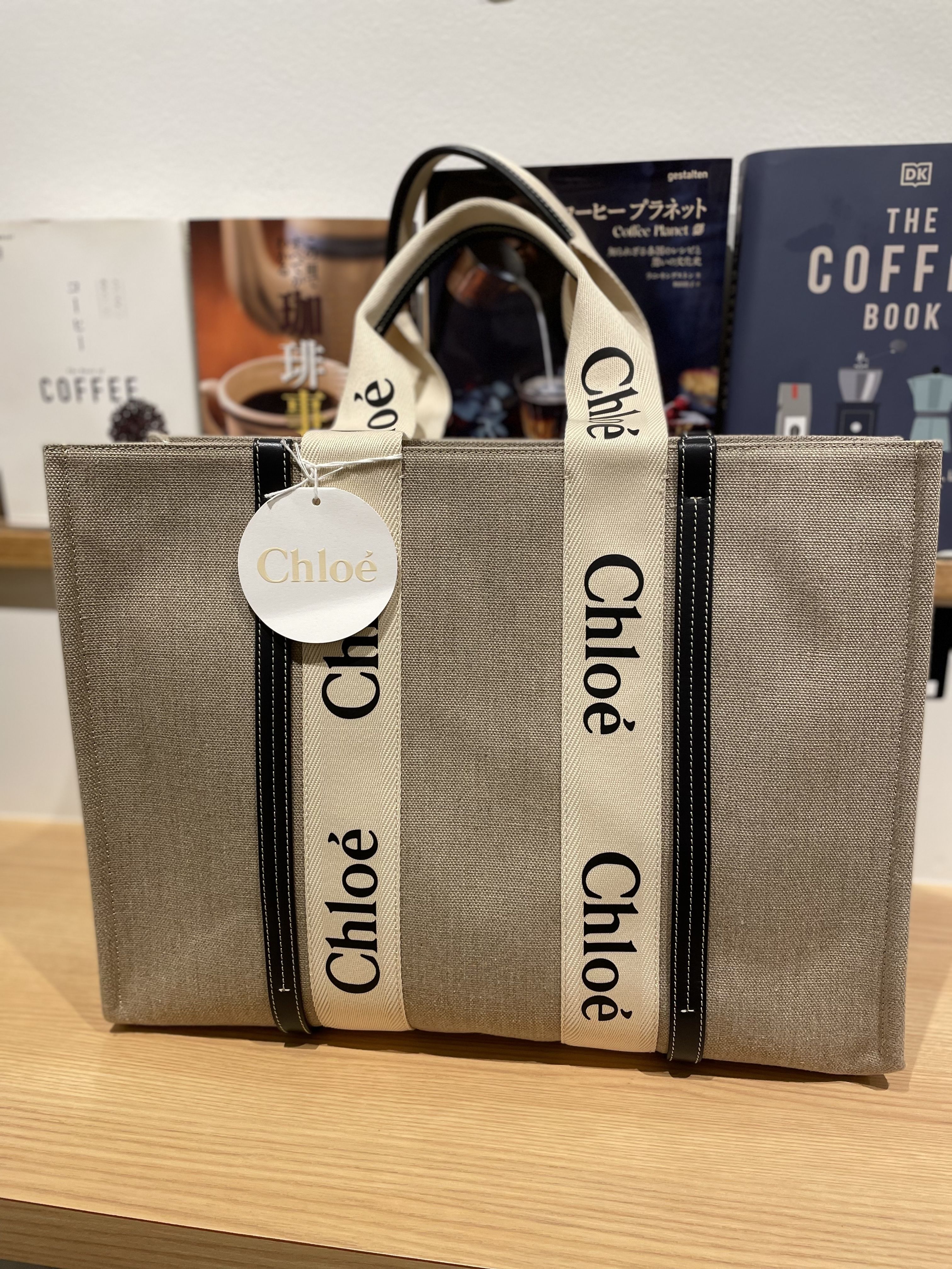 大人気☆パソコンも入る》Chloe woody ラージトートバッグ (Chloe