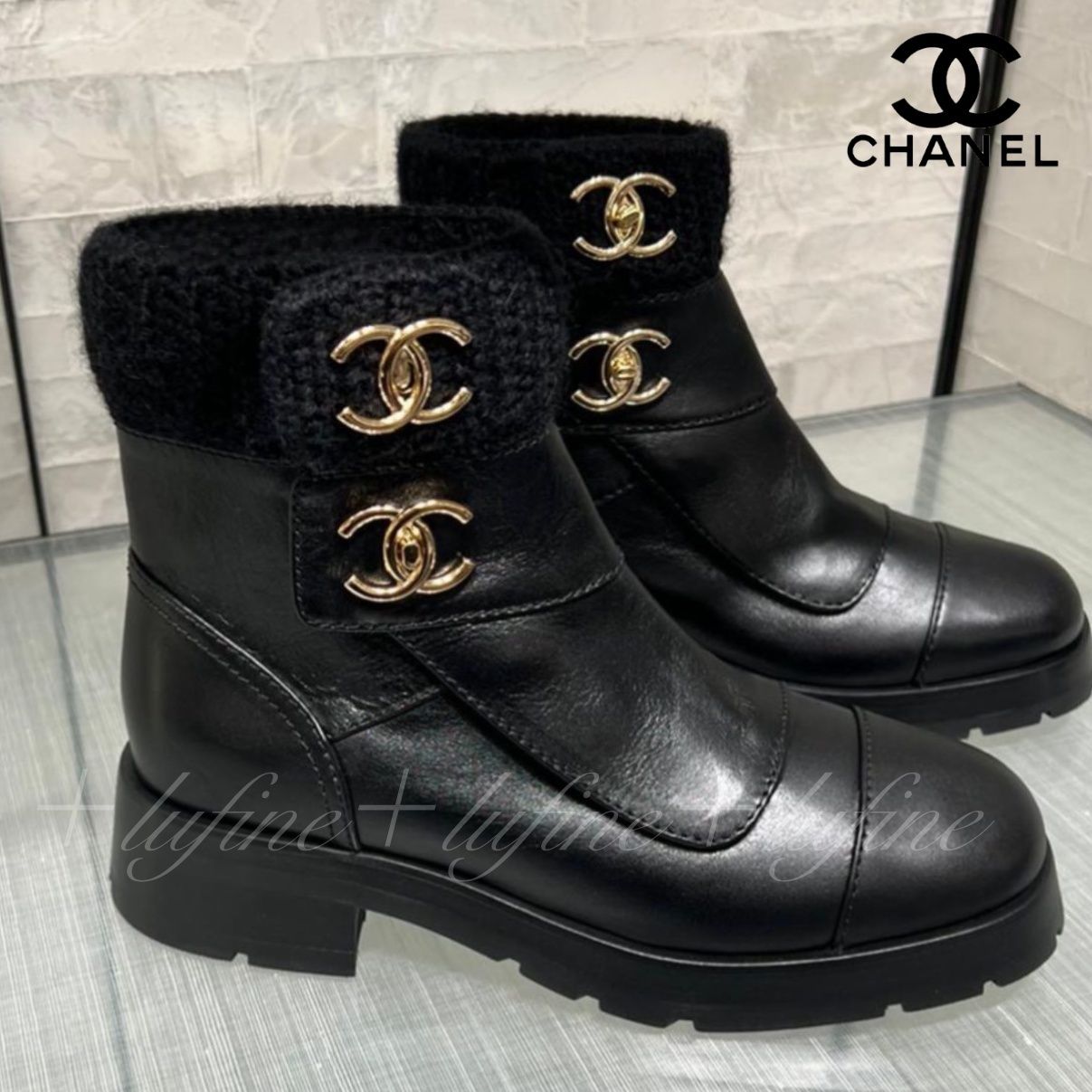脱ぎ履きしやすい♪】CHANEL ショートブーツ ターンロック (CHANEL
