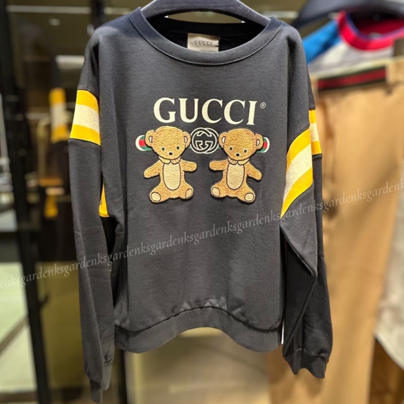 限定！すぐ届く！GUCCI ベアフェルト コットン スウェットシャツ