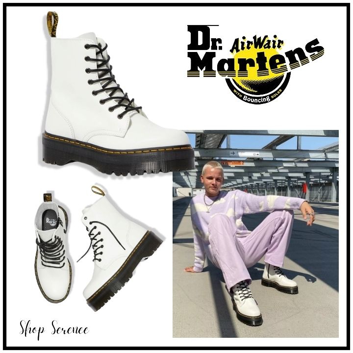 関税込【Dr.Martens】JADON 8ホールブーツ 厚底 ホワイト (Dr.Martens