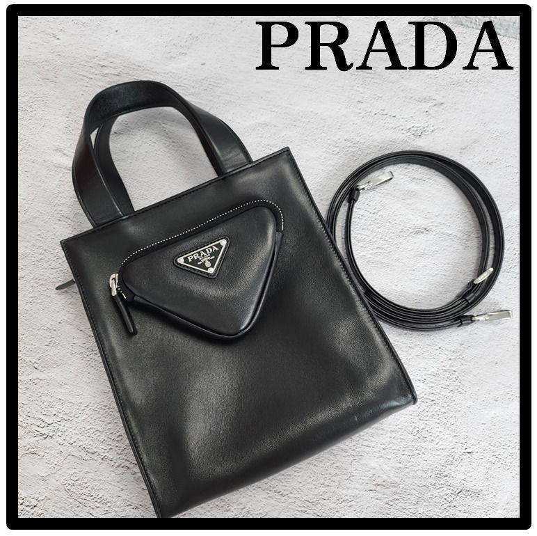 ☆関税込☆PRADA☆ナッパレザー ショルダー＆トートバッグ☆ (PRADA