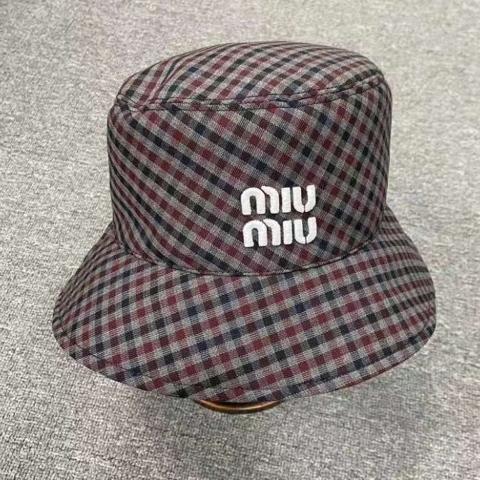 ☆Miumiu☆チェック柄バケットハット (MiuMiu/ハット) 5HC196【BUYMA】