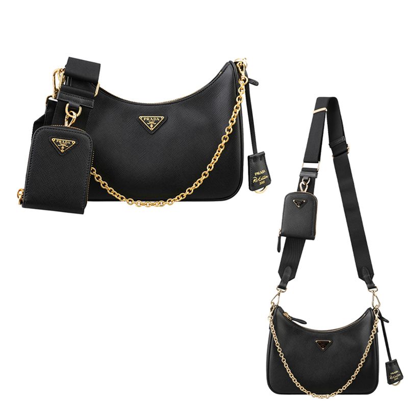 関税負担なし☆PRADA Re-Edition 2005 サフィアーノレザーバッグ