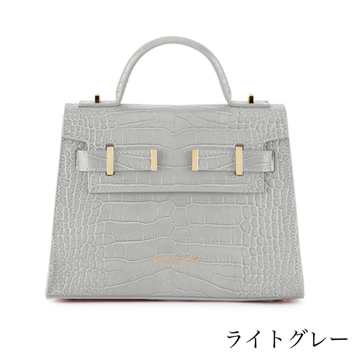 Teddy Blake NY】Ava9クロコ GOLDショルダーバッグ☆国内発 (Teddy