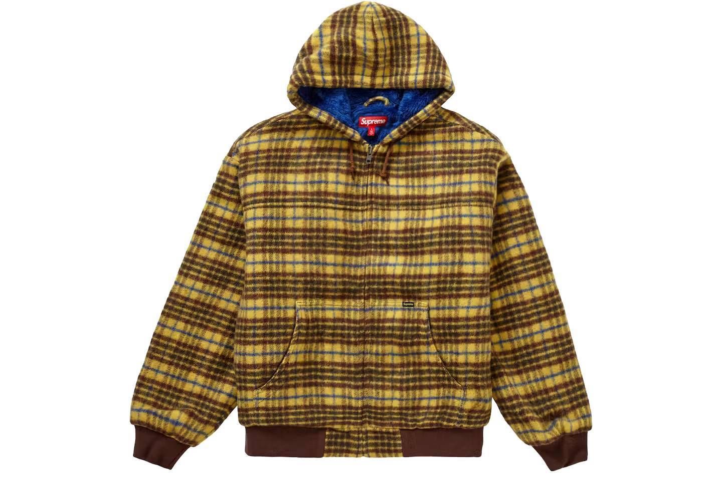 シュプリーム☆チェックウールジャケット☆Plaid Wool Hooded (Supreme