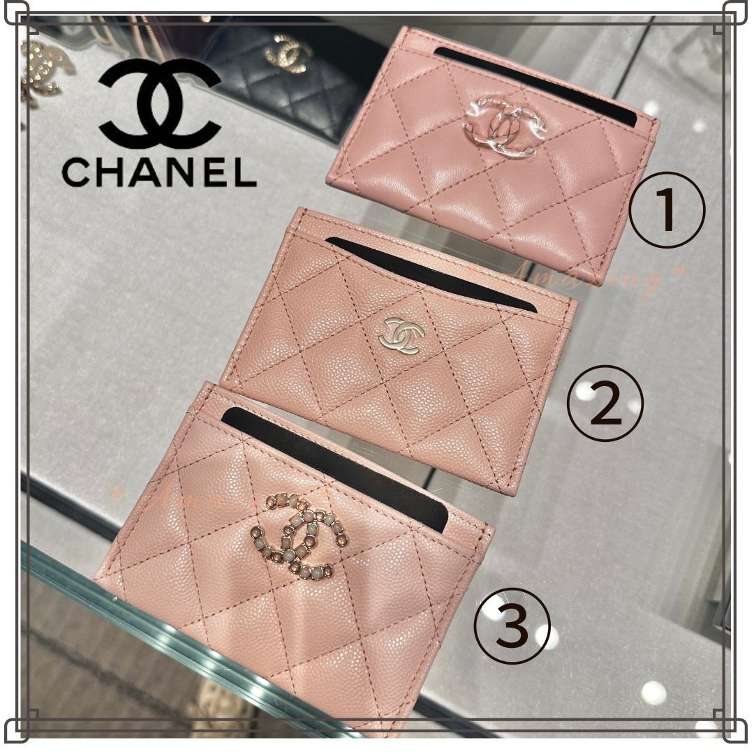 完売必至！可愛いピンク！】CHANEL☆カードケースロゴ キルト (CHANEL