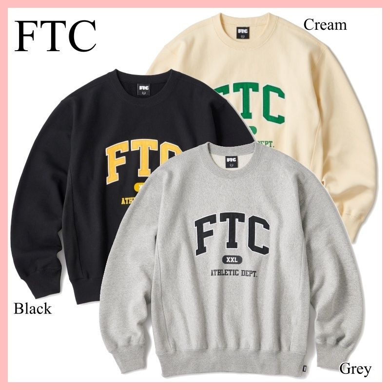 FTC ATHLETIC DEPT クルーネック スウェット フリース 3色 送込 (FTC