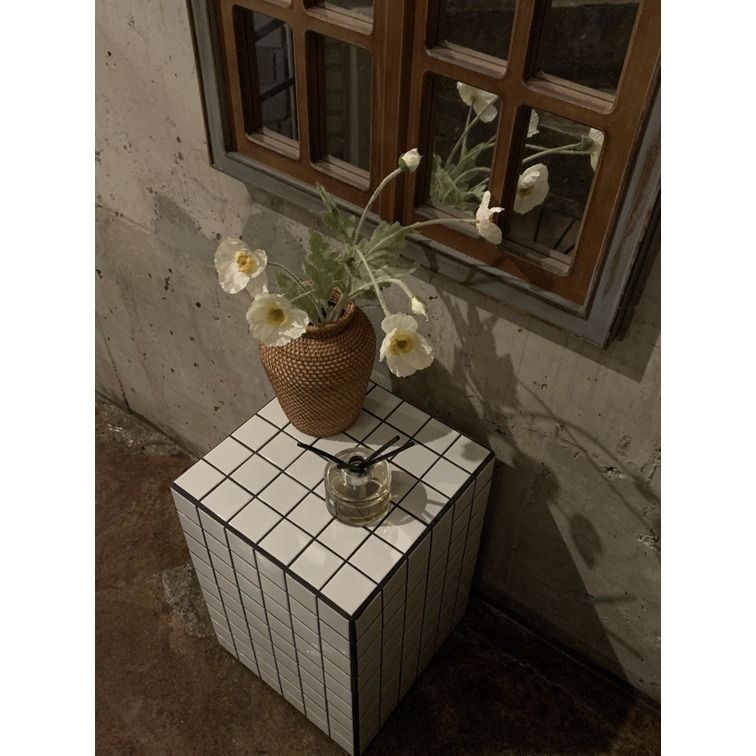 韓国インテリア 】タイルキューブ♪ サイドテーブル 8color (机