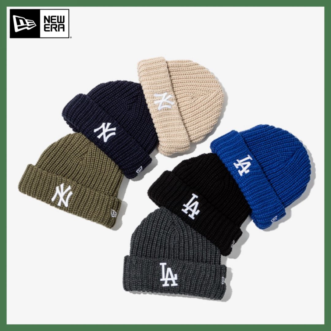 ☆Newera☆ MLB BIG RIB CUFF カフ ビーニー帽 全6色 (New Era/ニット