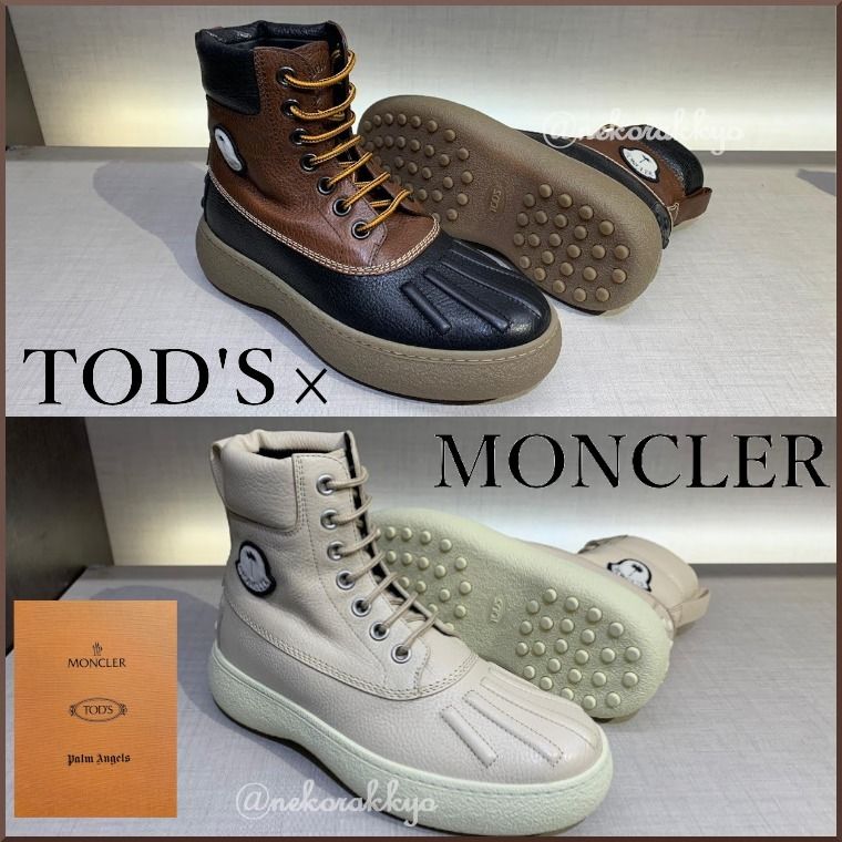 Tod's x 8 Moncler Palm Angels】レザーショートブーツ＊送込 (TOD'S