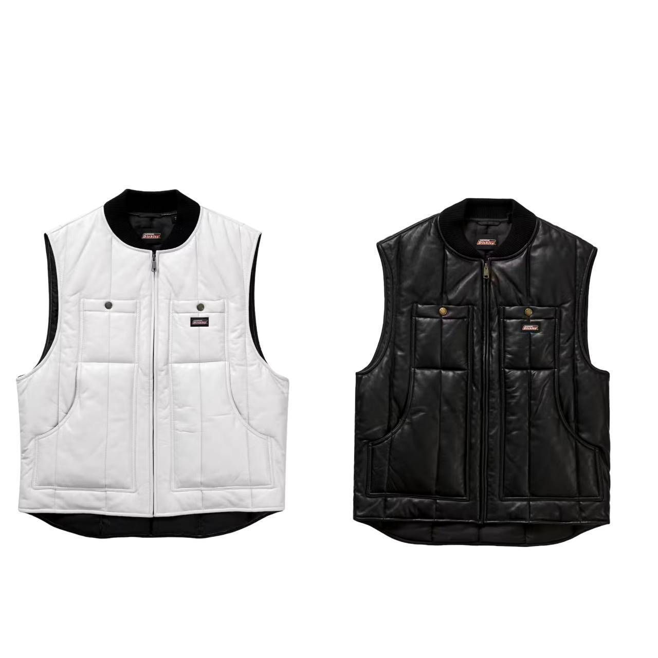 シュプリーム x ディッキーズ☆レザーベスト☆Dickies Work Vest