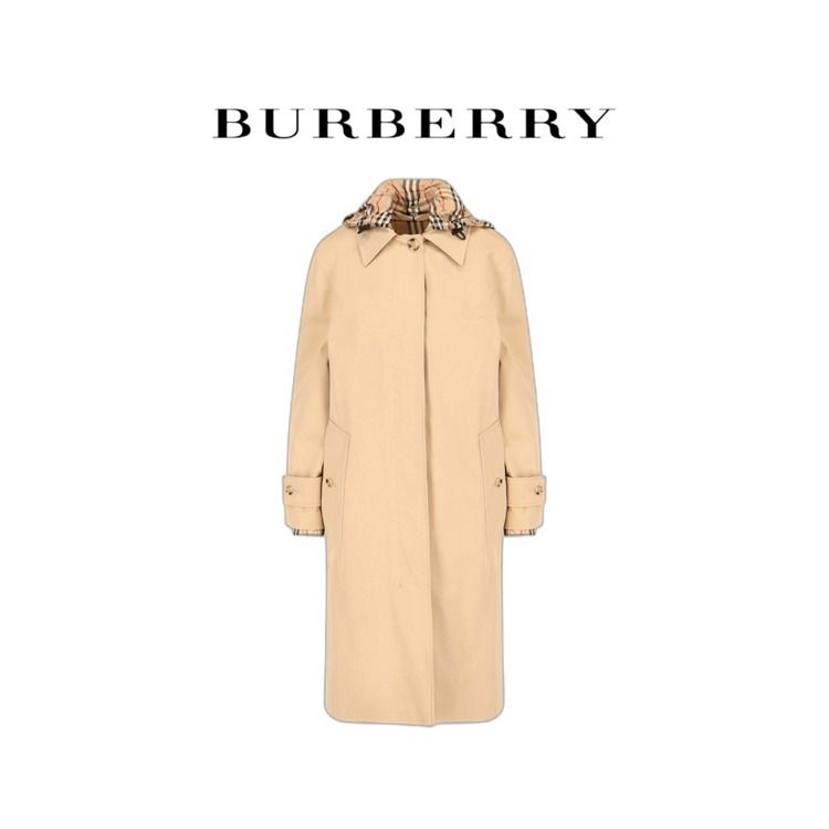 ☆関税込・送料無料☆バーバリーチェックフード付きレインコート