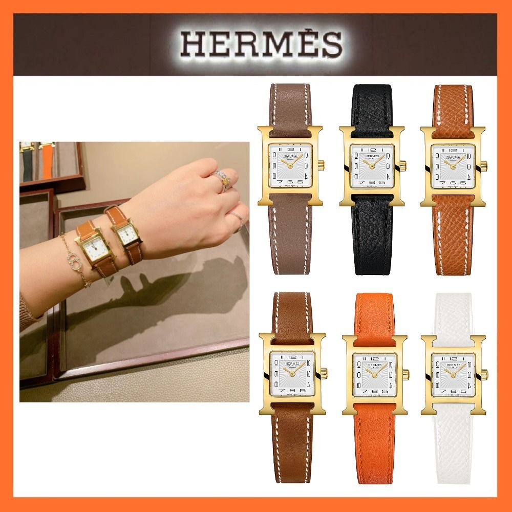 HERMES】 腕時計 《Hウォッチ》 ミニ 21 mm ゴールド (HERMES/アナログ