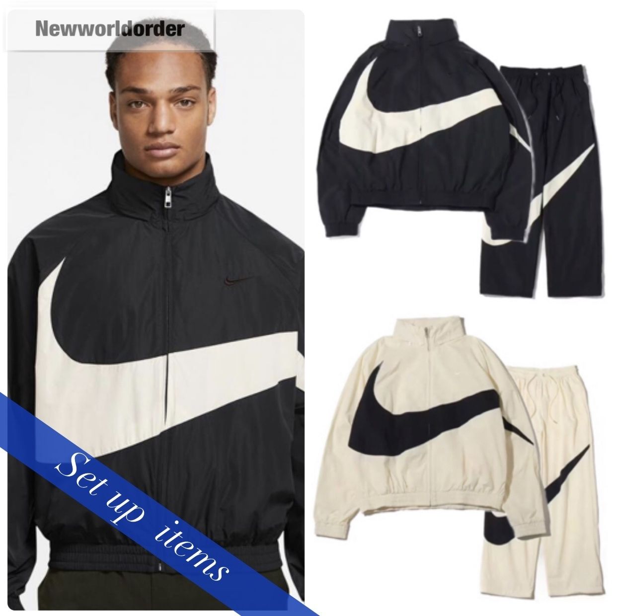 人気のビッグスウォッシュ】ナイキ ウーブンセットアップ (Nike