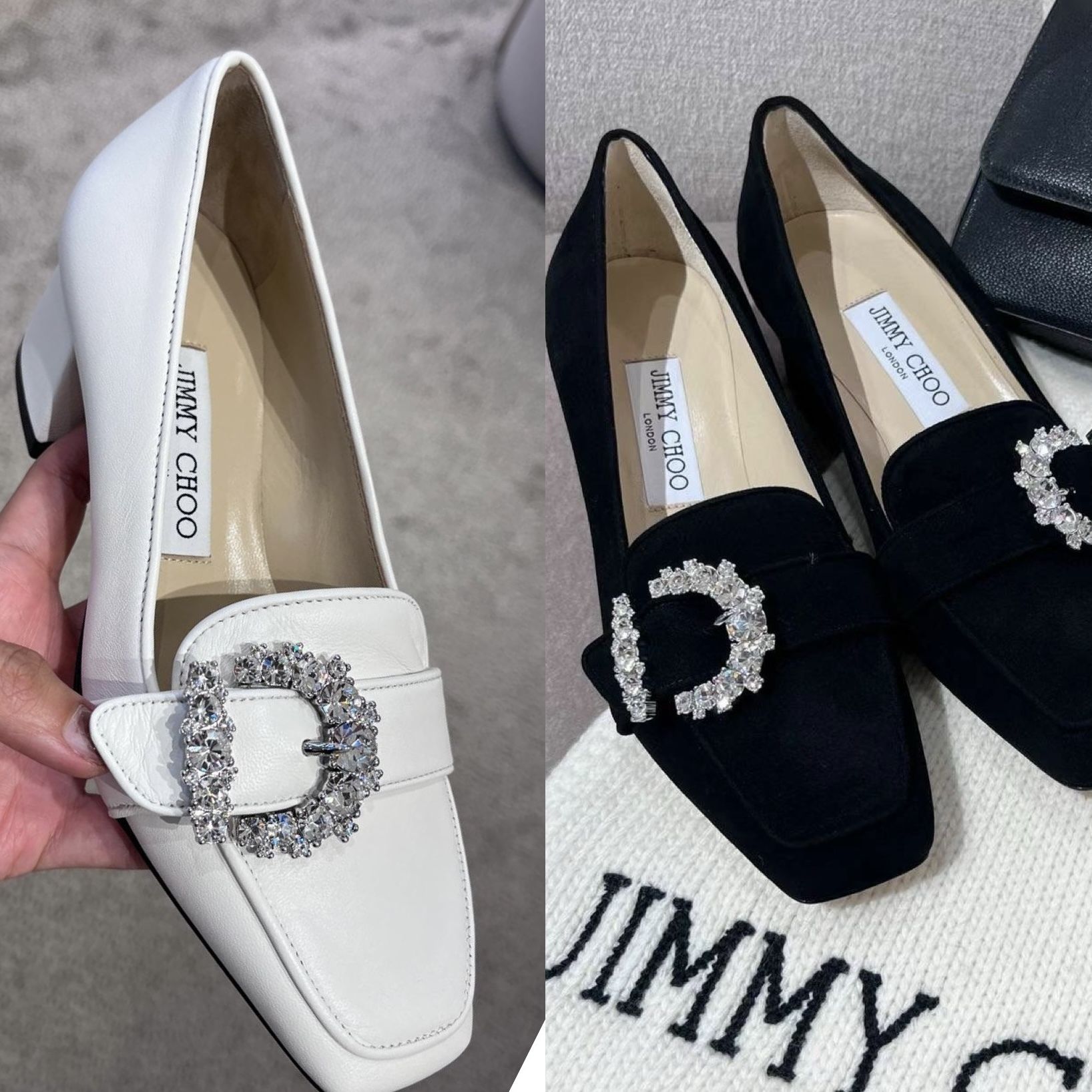 ジミーチュウ Cheri 4.5cm ビジュー ローファー Jimmy Choo (Jimmy