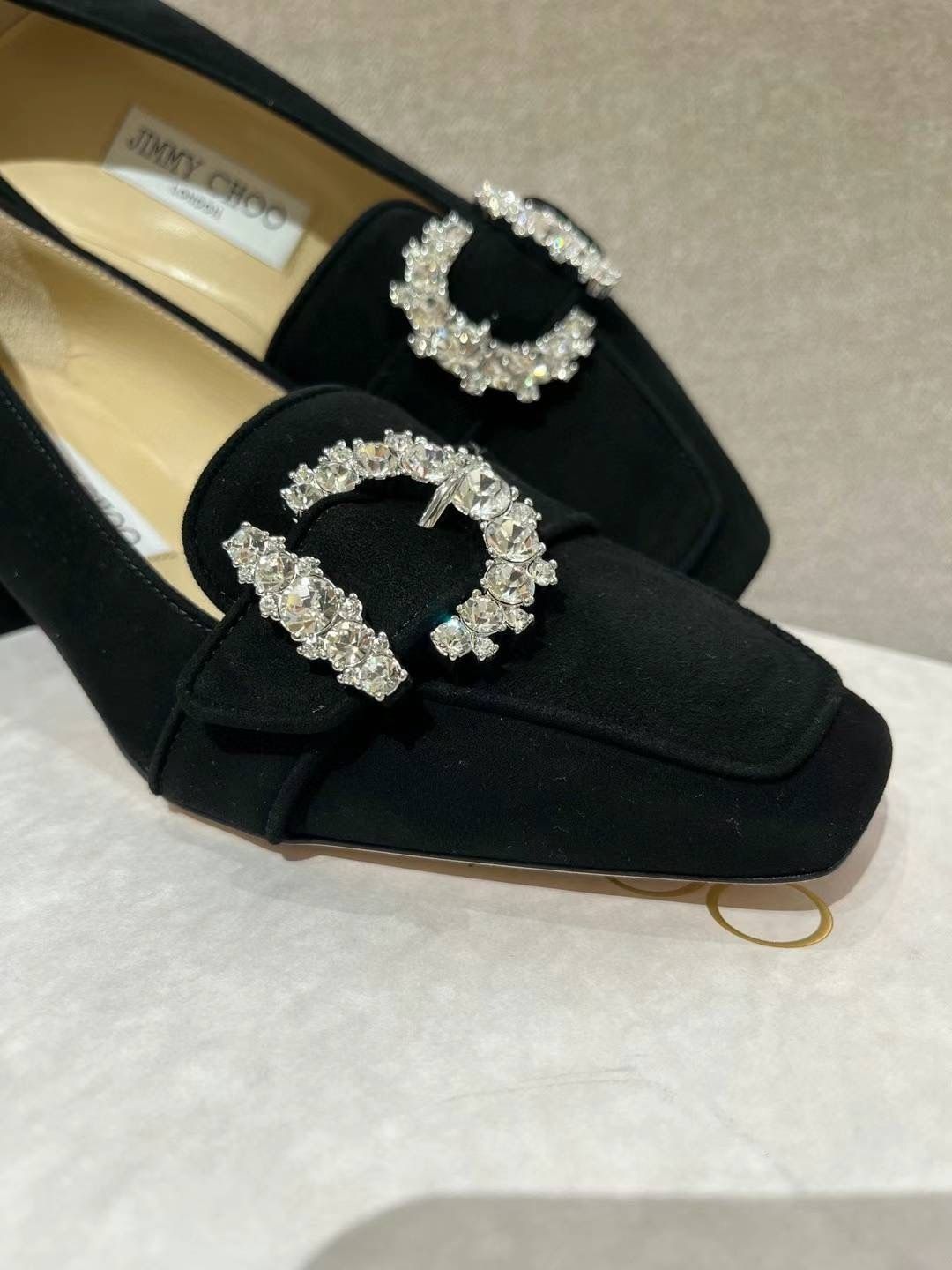 ジミーチュウ Cheri 4.5cm ビジュー ローファー Jimmy Choo (Jimmy