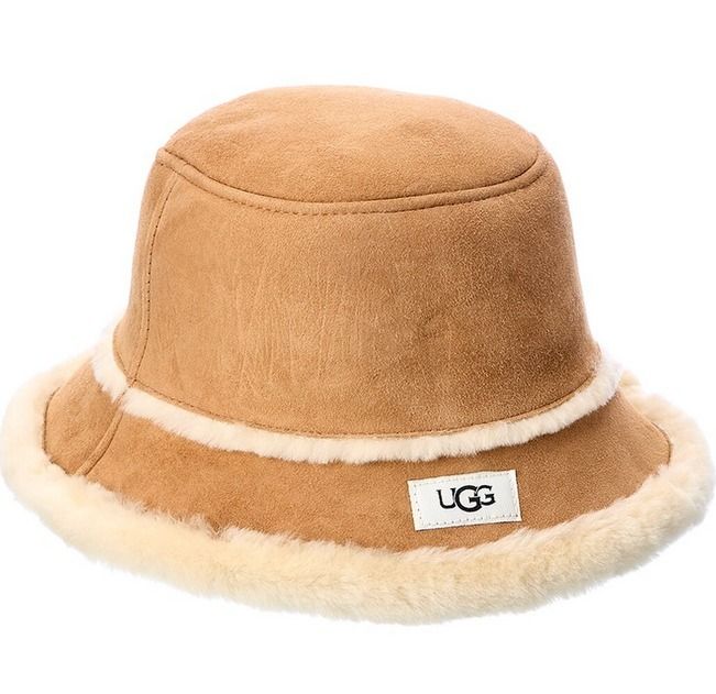 UGG(アグ) ロゴ ムートン バケット ハット 関税送料込 (UGG/ハット