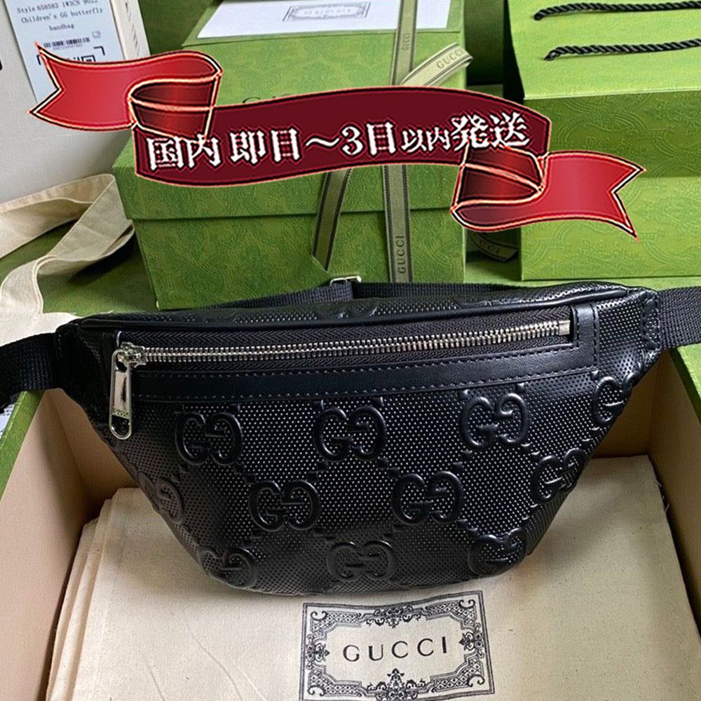 すぐ届く！GUCCI(グッチ）GG エンボス ベルト ボディバッグ (GUCCI