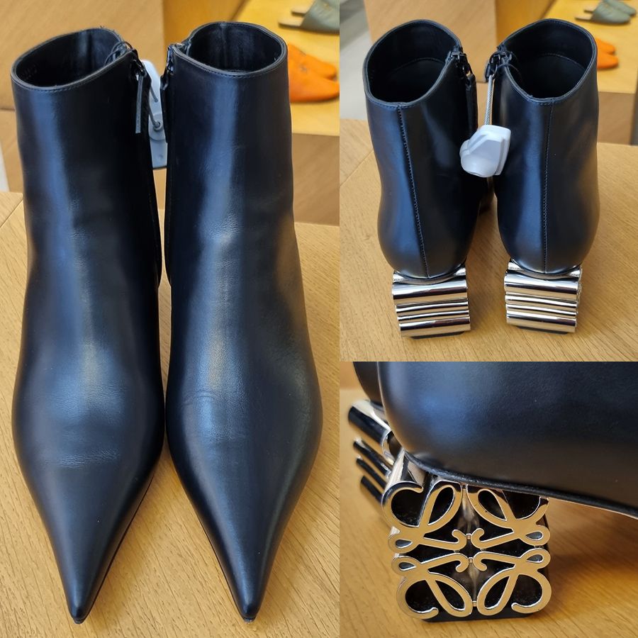 セール】ロエベ☆アナグラム ヒール レザーブーツ☆L814286X22 (LOEWE