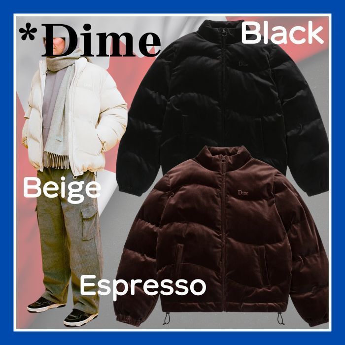 Dime ベルベット キルティング パファー ダウン ジャケット BBE (Dime