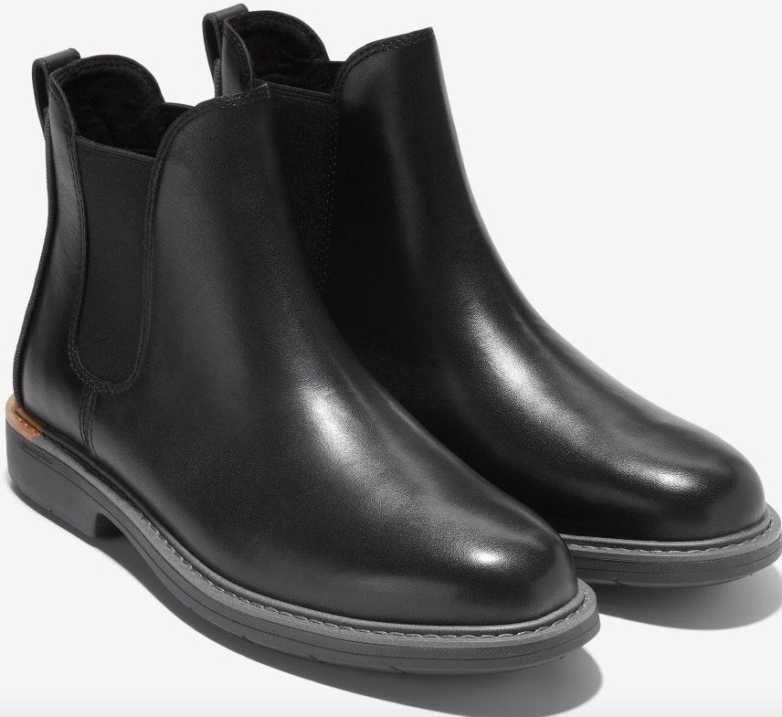 Cole Haan サイドゴア ブーツ ブラック チェルシー レザー 軽量 (Cole