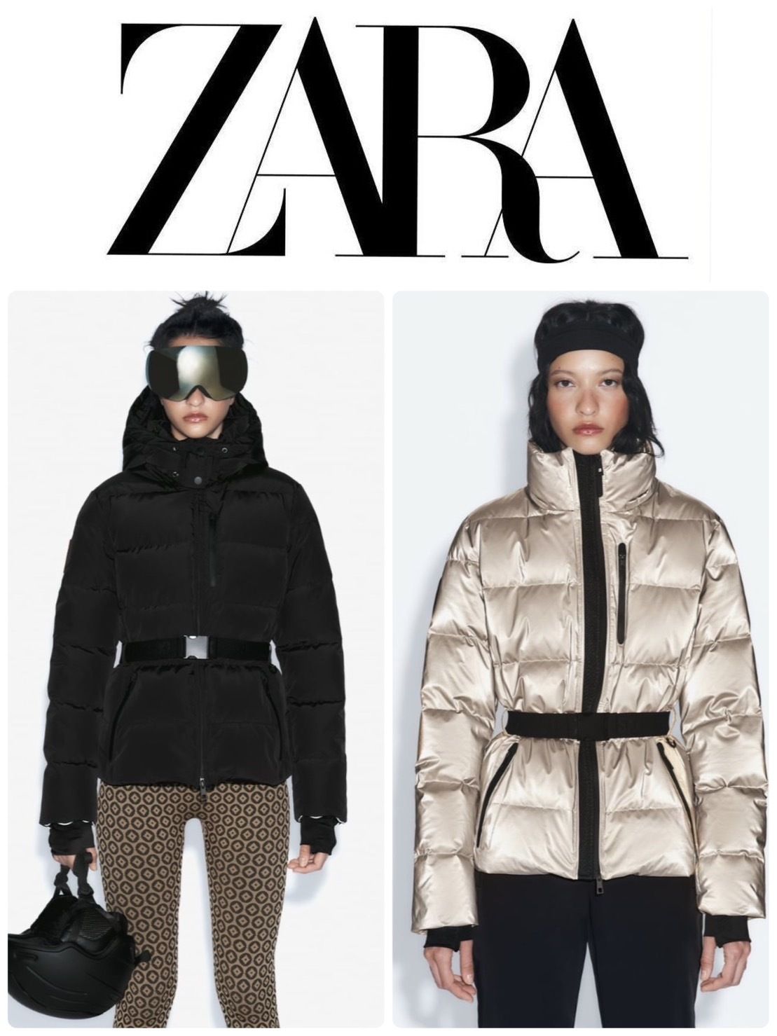 スペイン発送 ZARA RECCO スキー コレクション 防風防水ダウン (ZARA