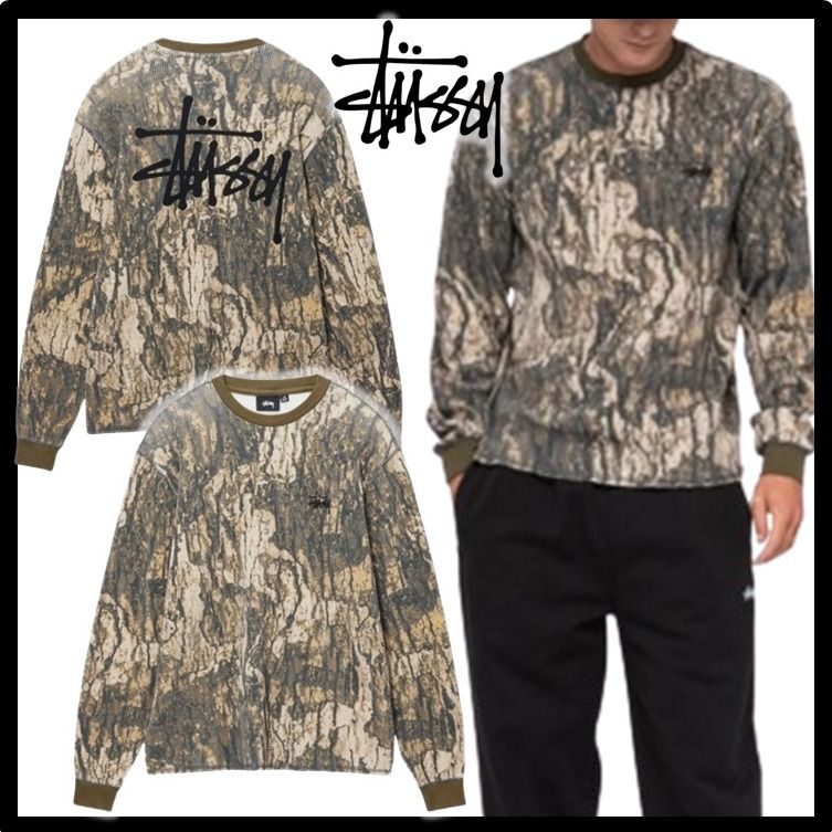 ☆送料・関税込☆STUSSY☆BASIC STOCK LS THERMAL☆RELIC CAMO (STUSSY