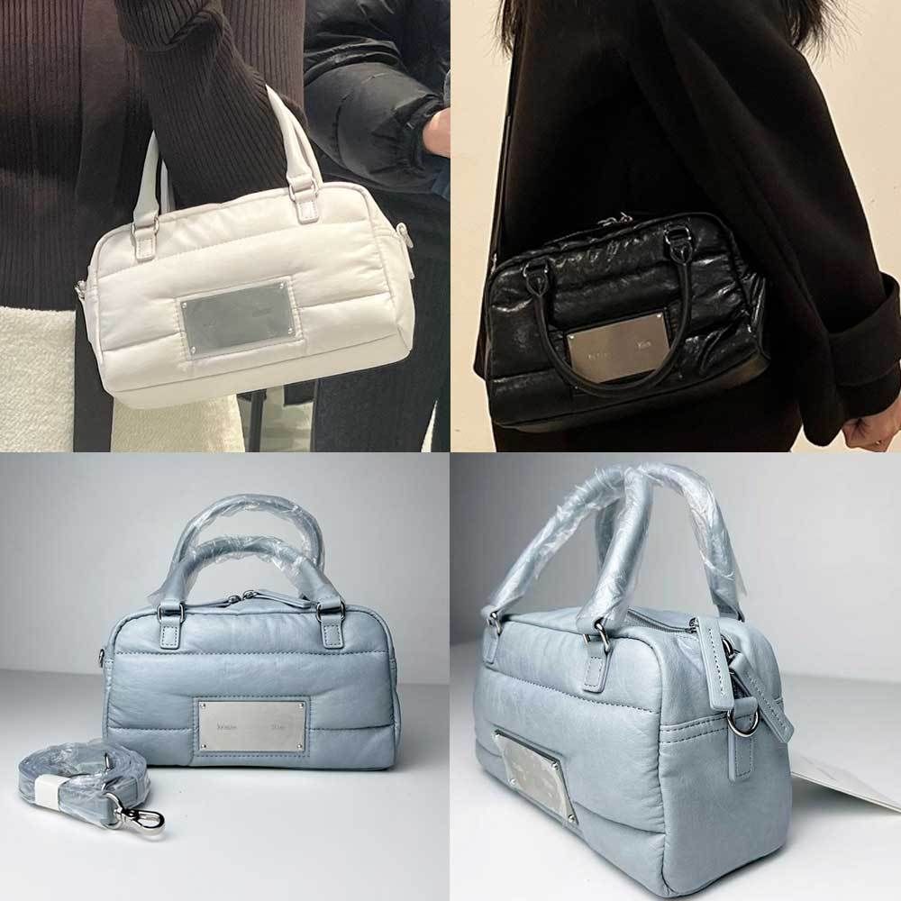 ☆MATIN KIM☆ FAUX LEATHER BABY SPORTY TOTE BAG 韓国発 人気 (Matin