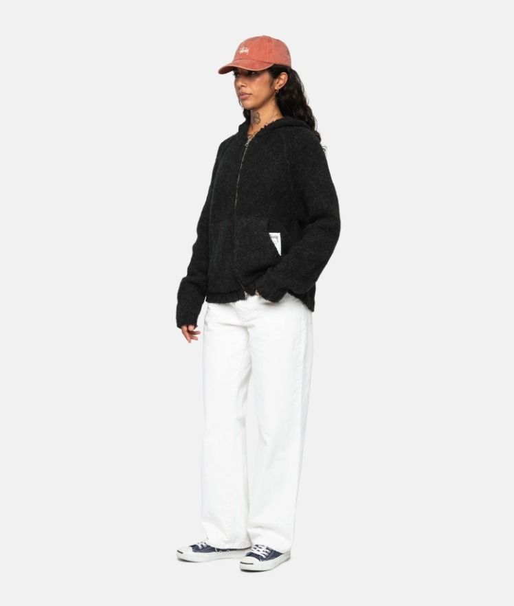 ☆関税込☆STUSSY☆CHUNKY KNIT ZIP HOODIE☆BLACK☆ (STUSSY/パーカー