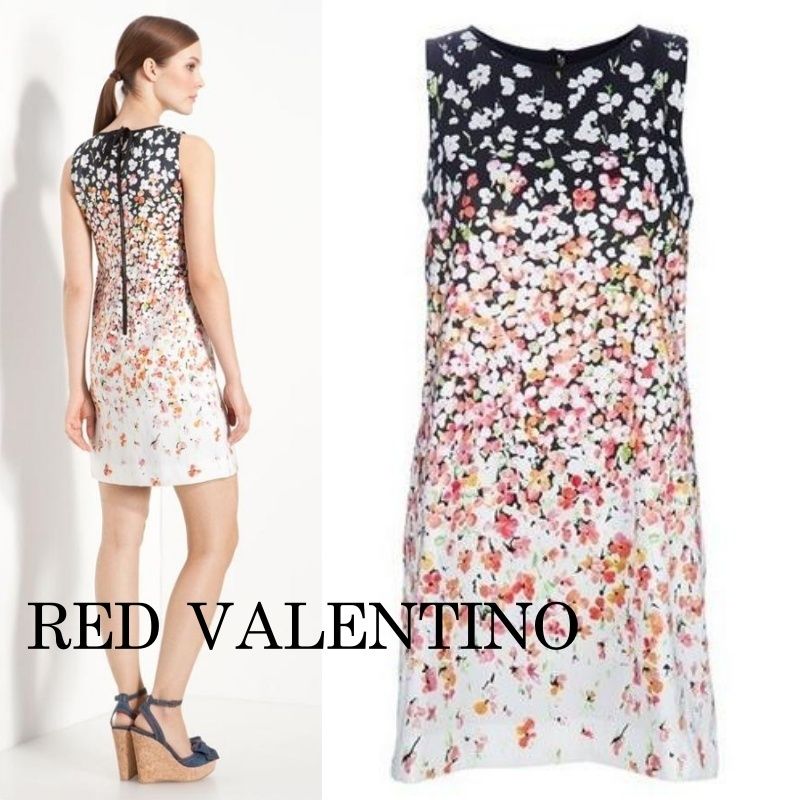 国内即発☆RED VALENTINO (レッドヴァレンティノ) Floral Dress (RED