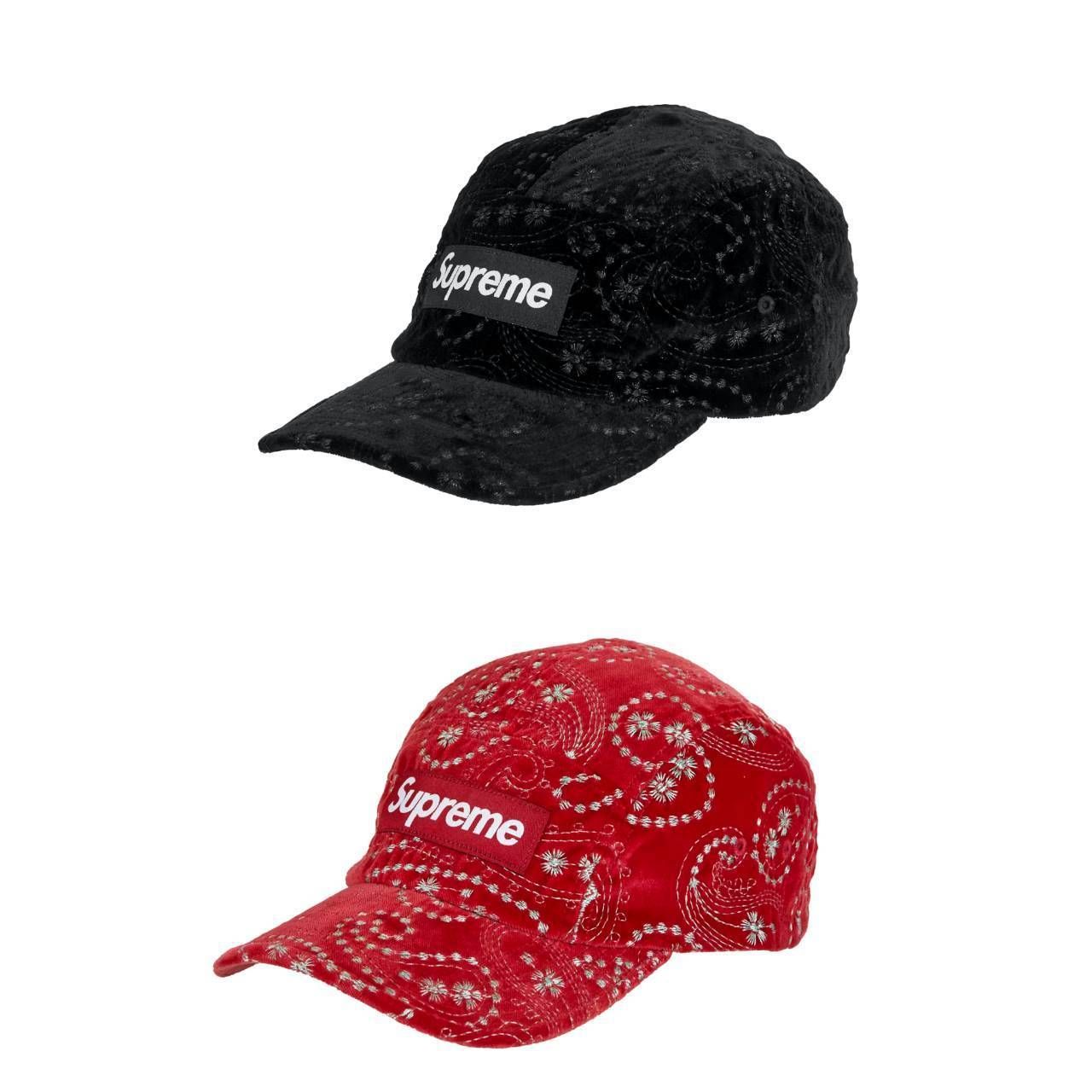 Supreme☆ベルベットペイズリーキャップ☆Velvet Paisley Camp